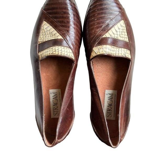Mens Vintage Stracam Italian Loafers Never Worn Italian Dress Shoe Size 7 1/2 main image 4